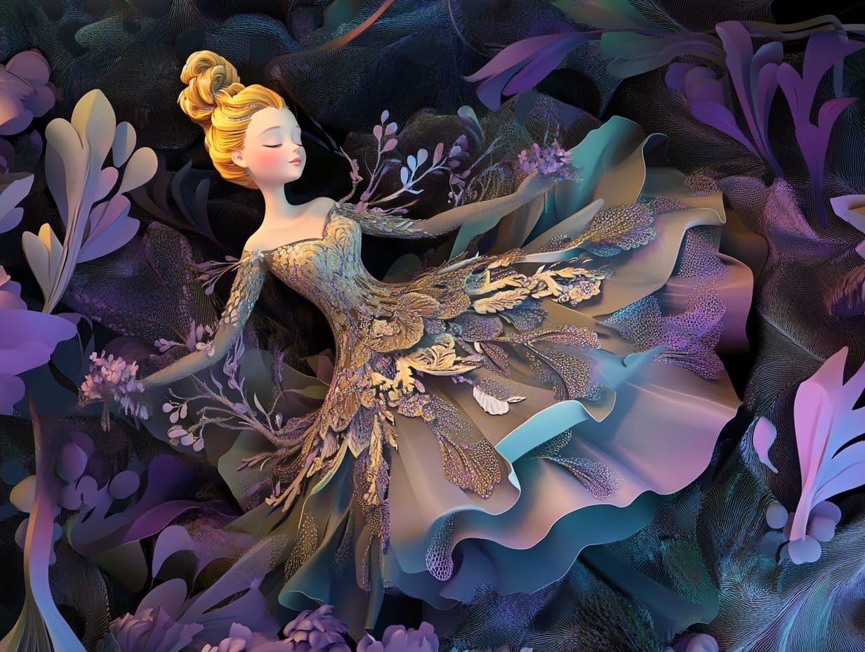 Lavender and chartreuse princess