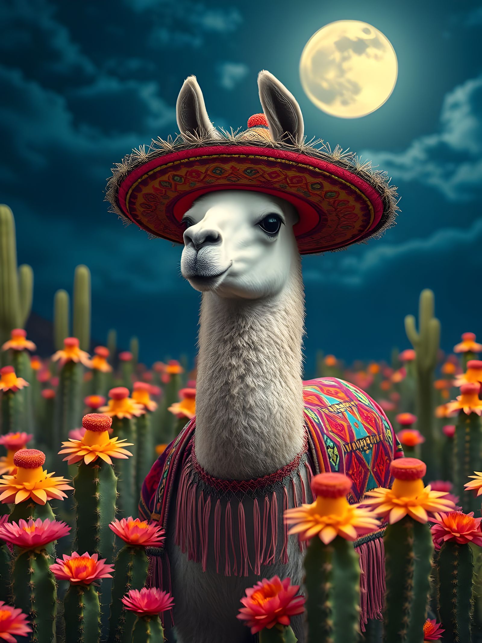 Llama and the Sombrero   by @DeviLiViciousiLique X