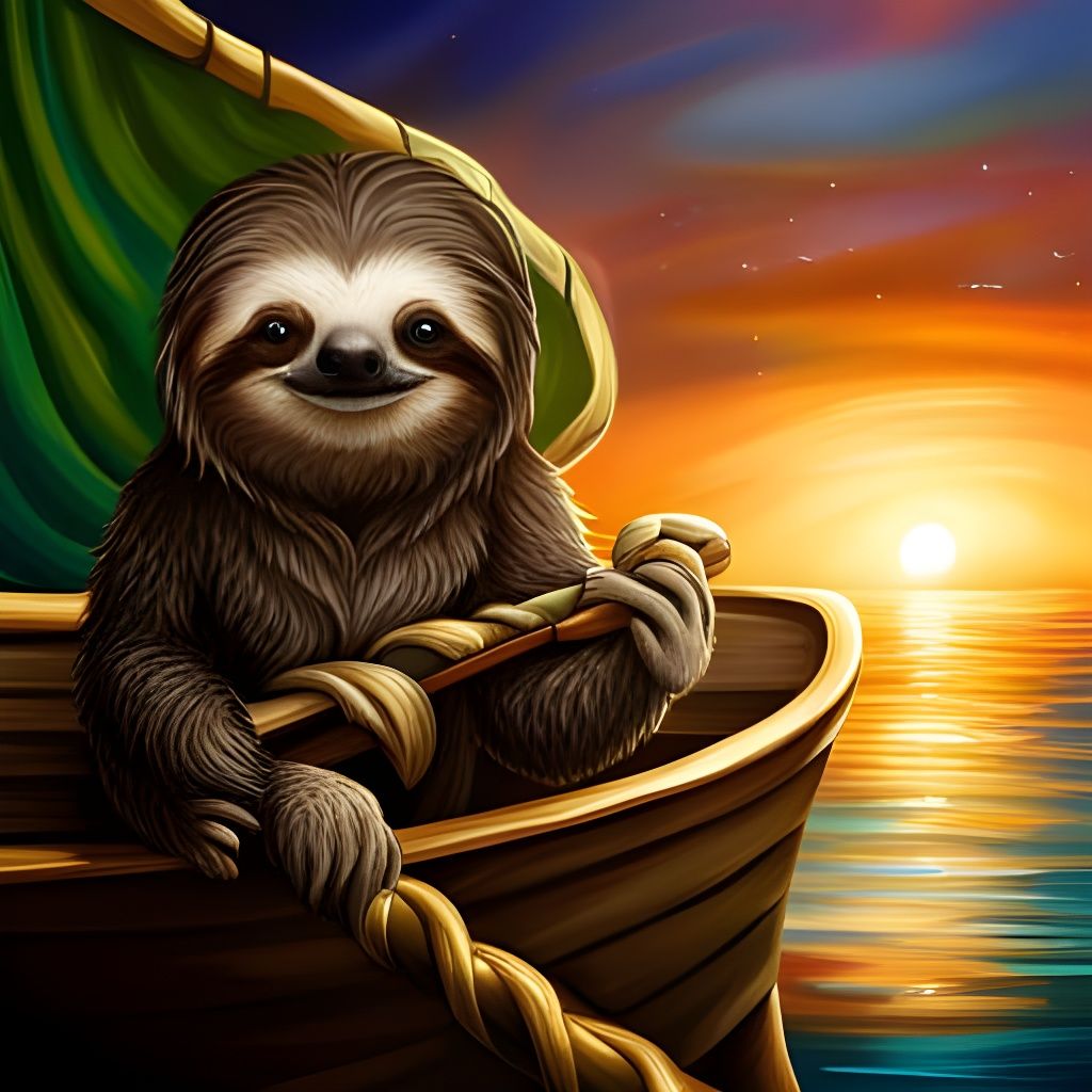 Sloth Sailing  by @Kim