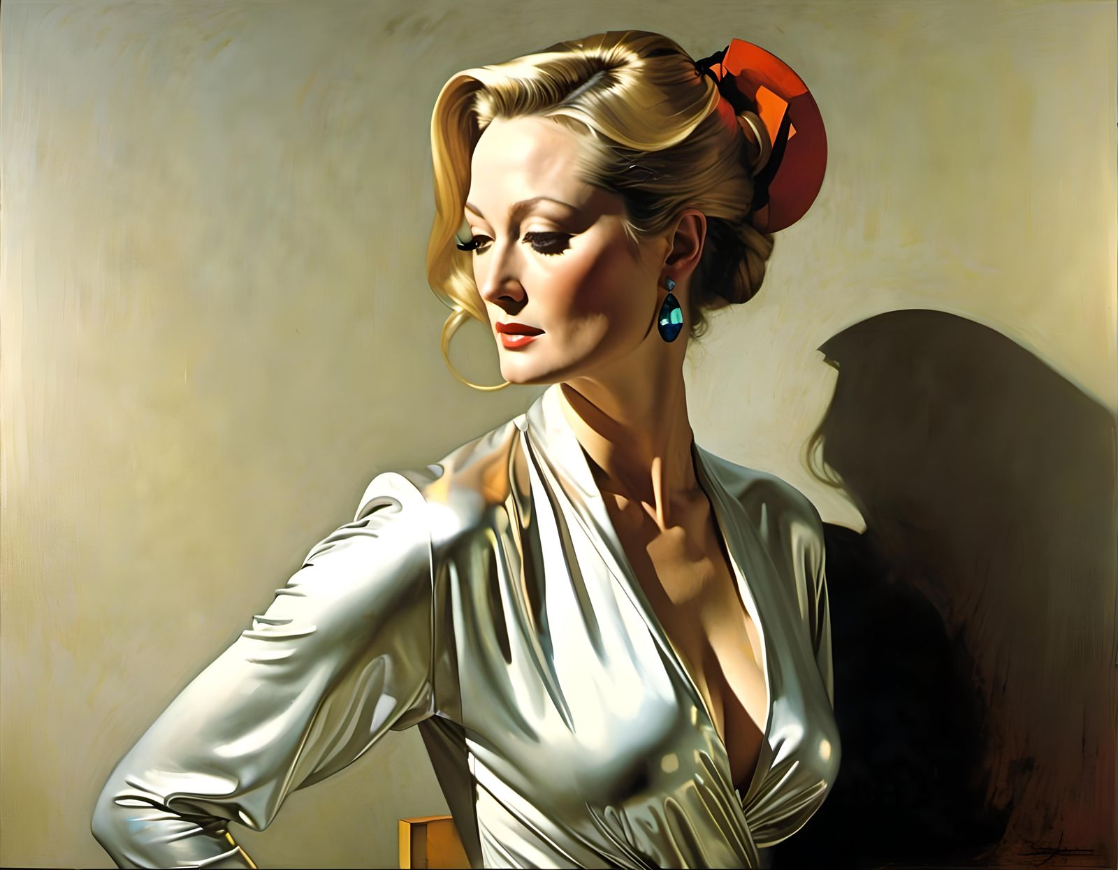 Futureshock - Andrew Wyeth painting of Meryl Streep