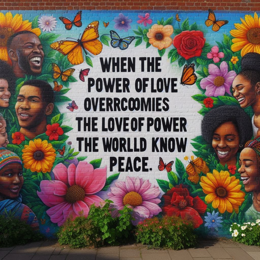 When the power of love overcomes the love of power, the worl...