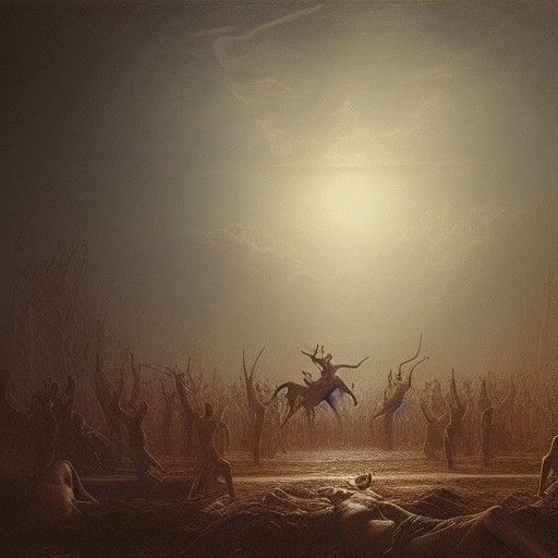 Danza del venado in the desert horror Gustave Doré Greg Rutk...