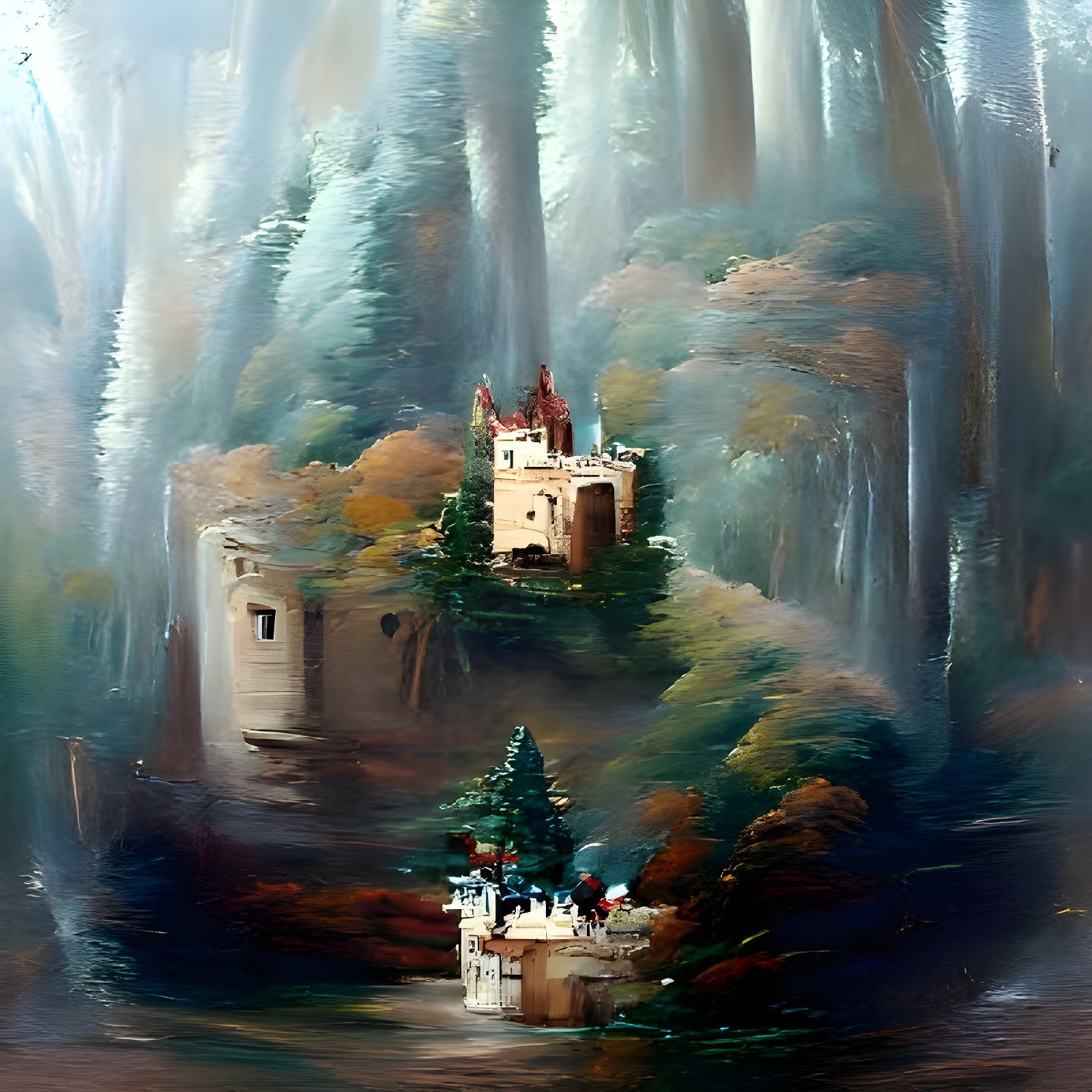 Castle in forest