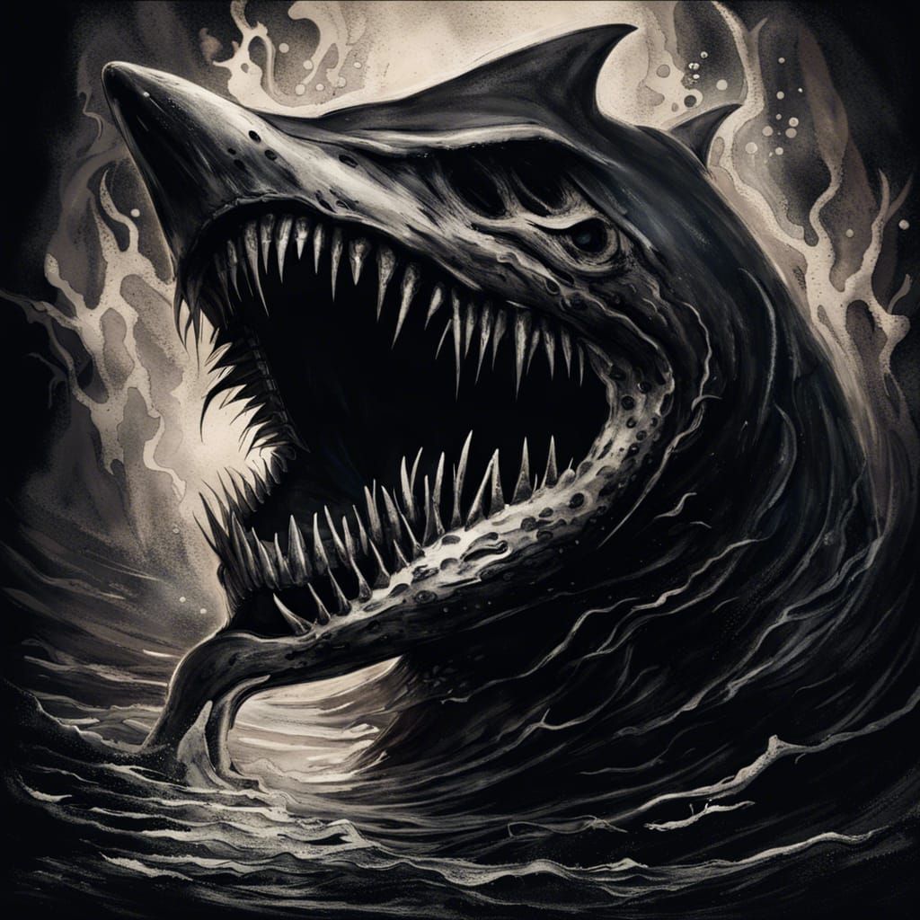 the abyssal shark - AI Generated Artwork - NightCafe Creator