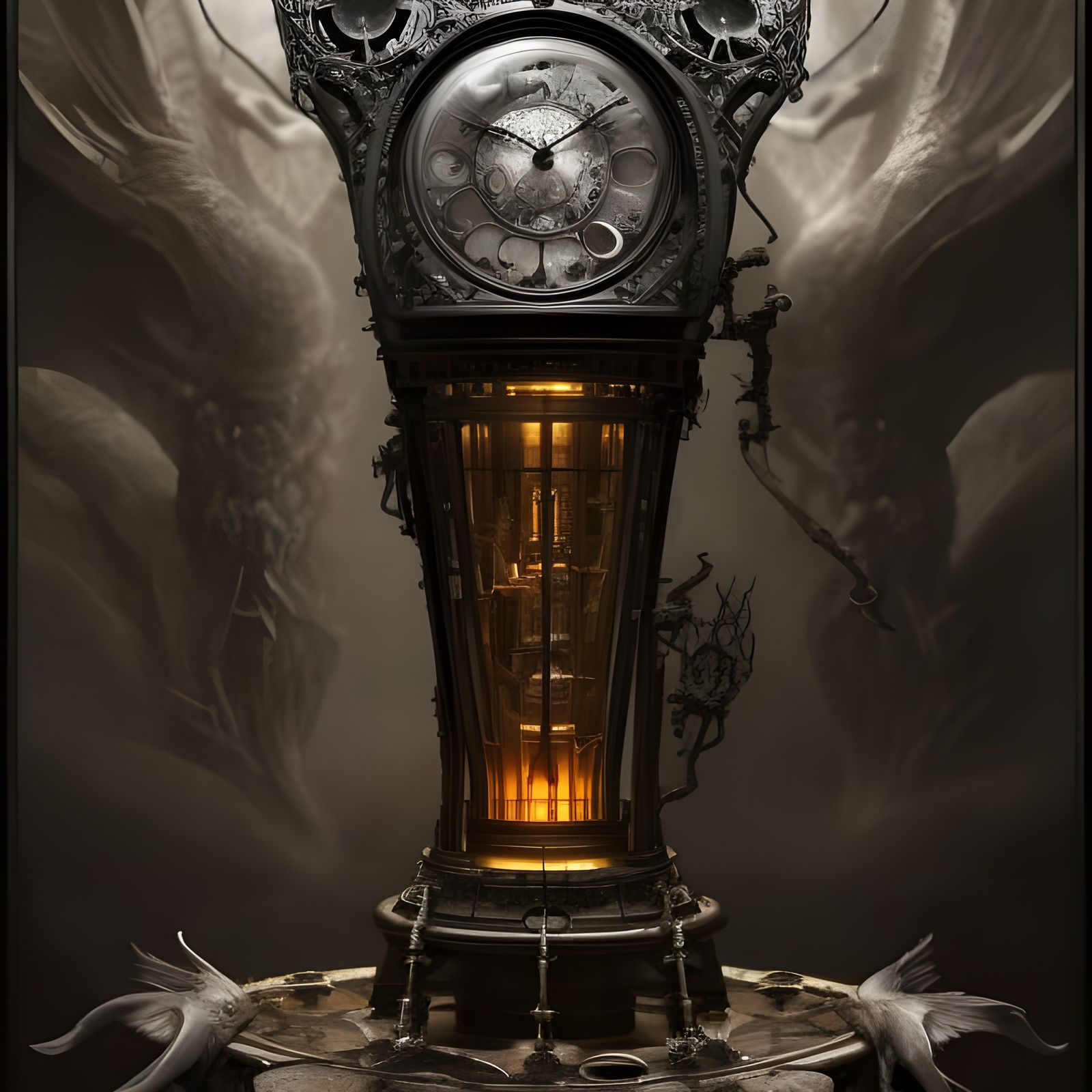 anachronistic underworld clock AI Generated Artwork NightCafe Creator