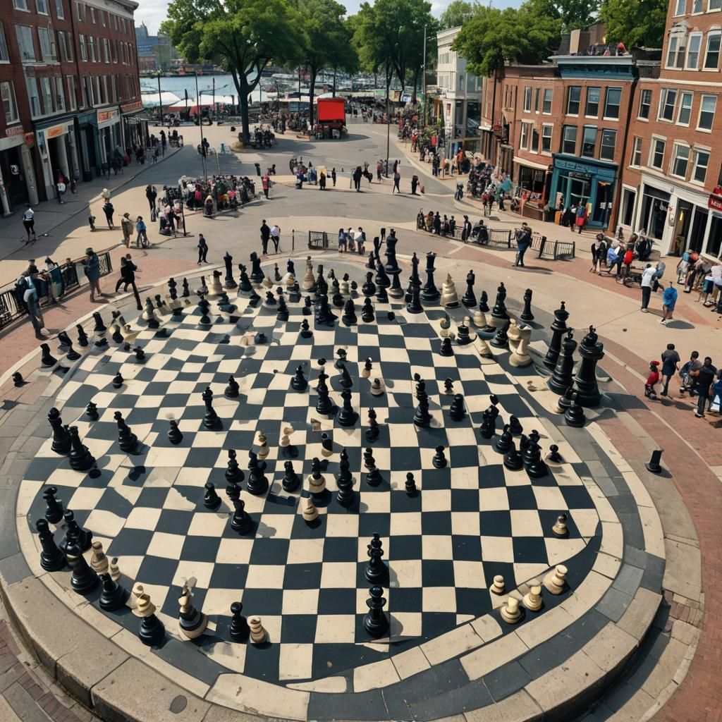Baltimore Maryland, city with roll houses, a big city park, ...