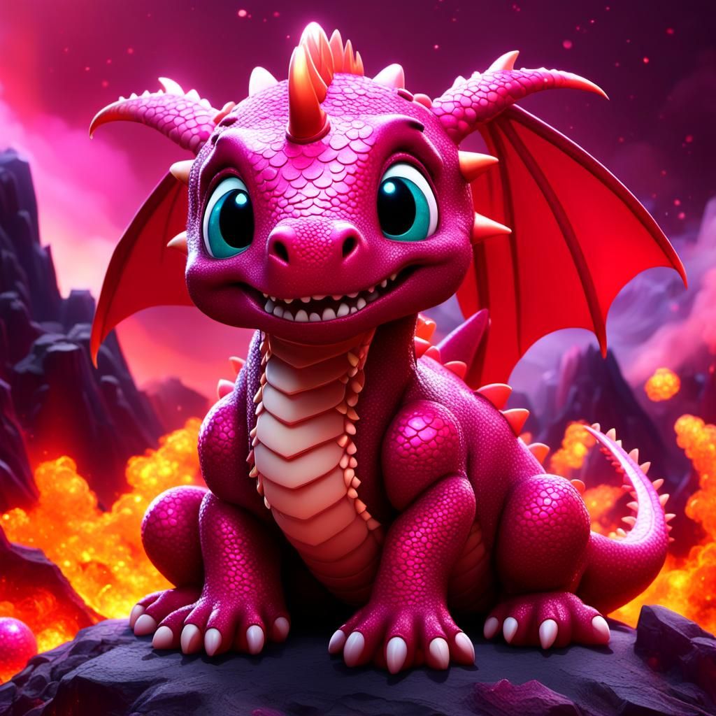 Baby Fire Dwagon - AI Generated Artwork - NightCafe Creator