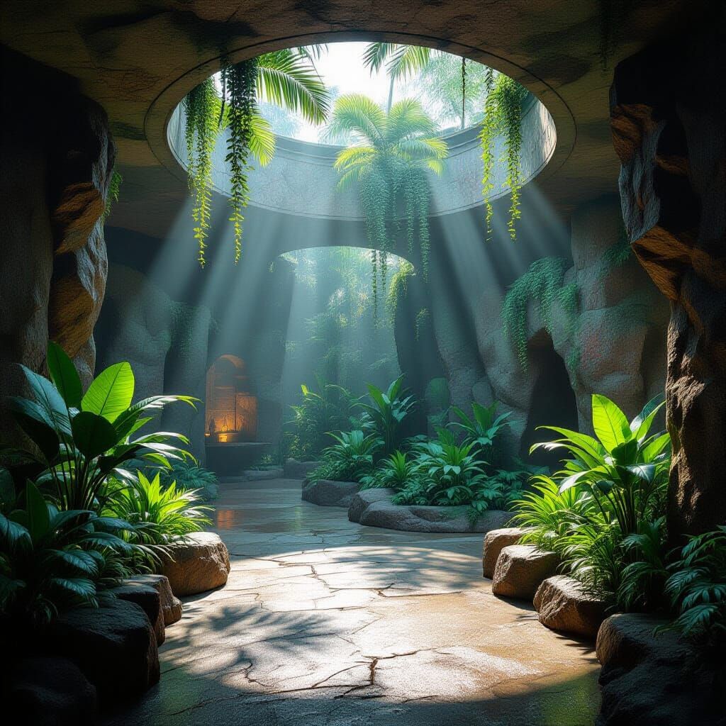 Photorealistic Zoo Exhibit with Cinematic Lighting