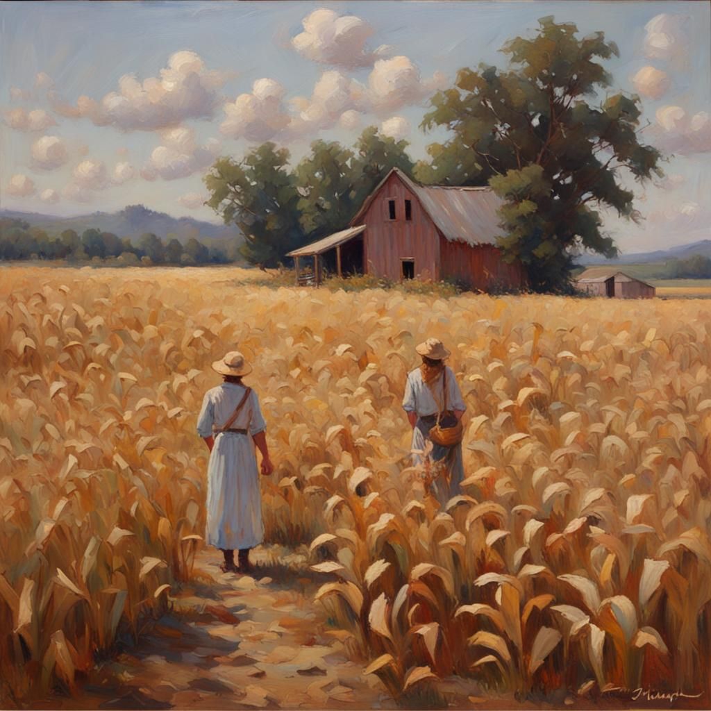 A peaceful moment in the cornfield.