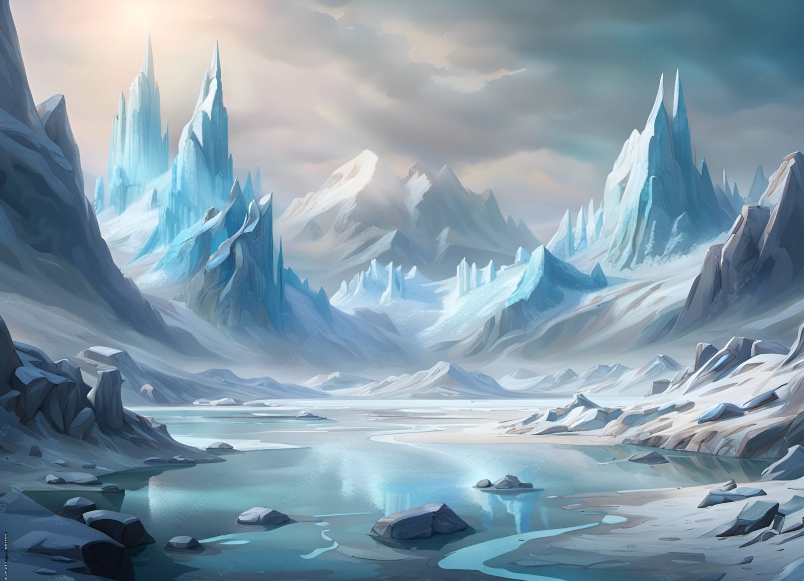 Icy Tundra - AI Generated Artwork - NightCafe Creator