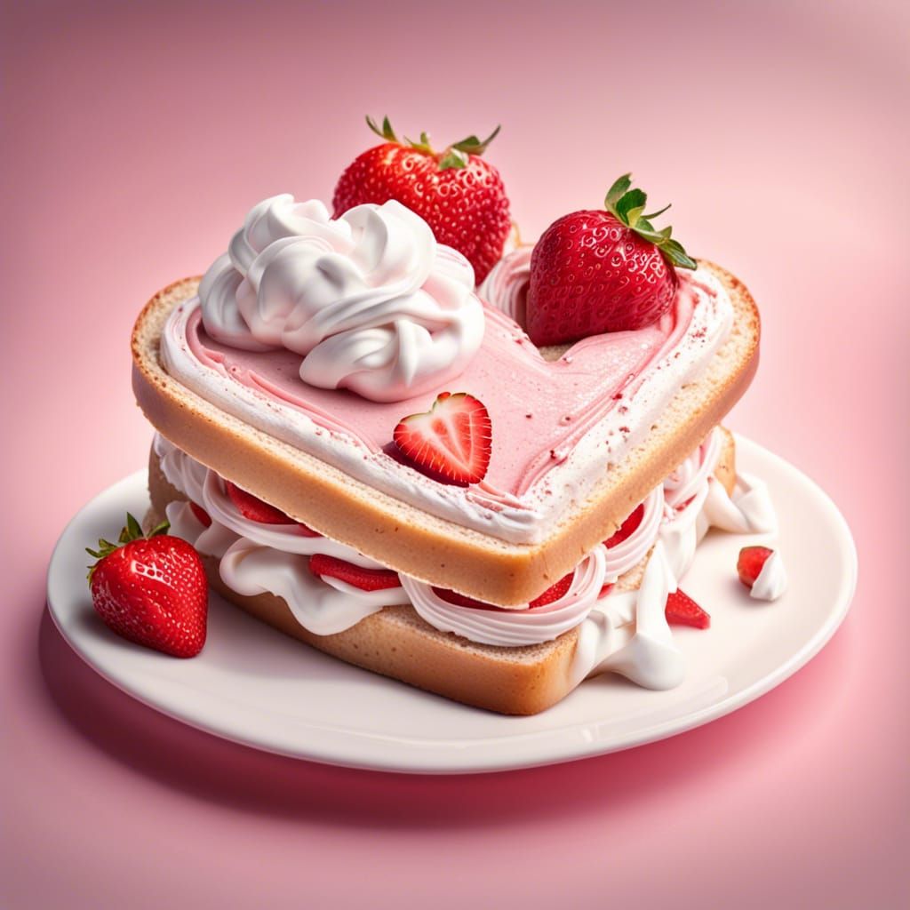 heart shaped sweet Sandwich   by @BUBLINKO 