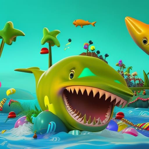 shark bear banana weed night world
