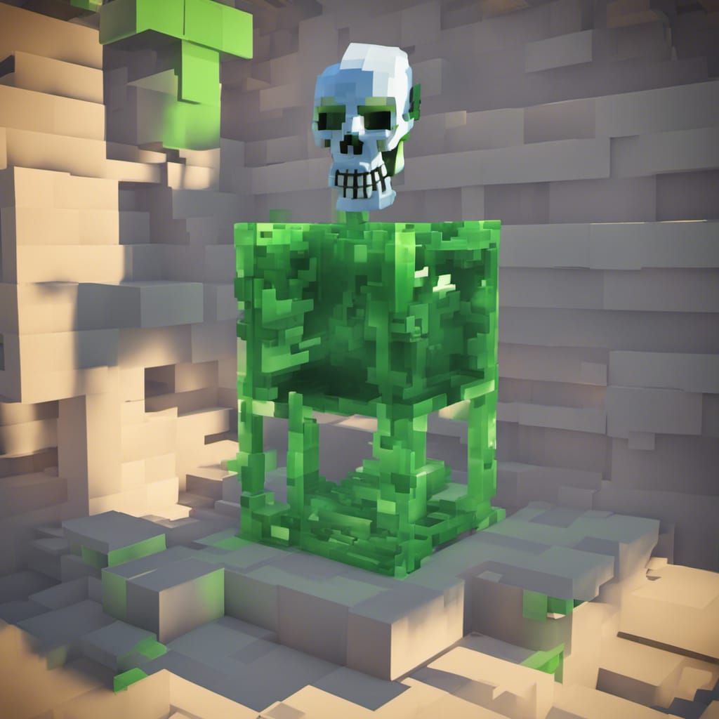 Skeleton, Bubble Planet's Minecraft Anime - v1.0, Stable Diffusion LoRA