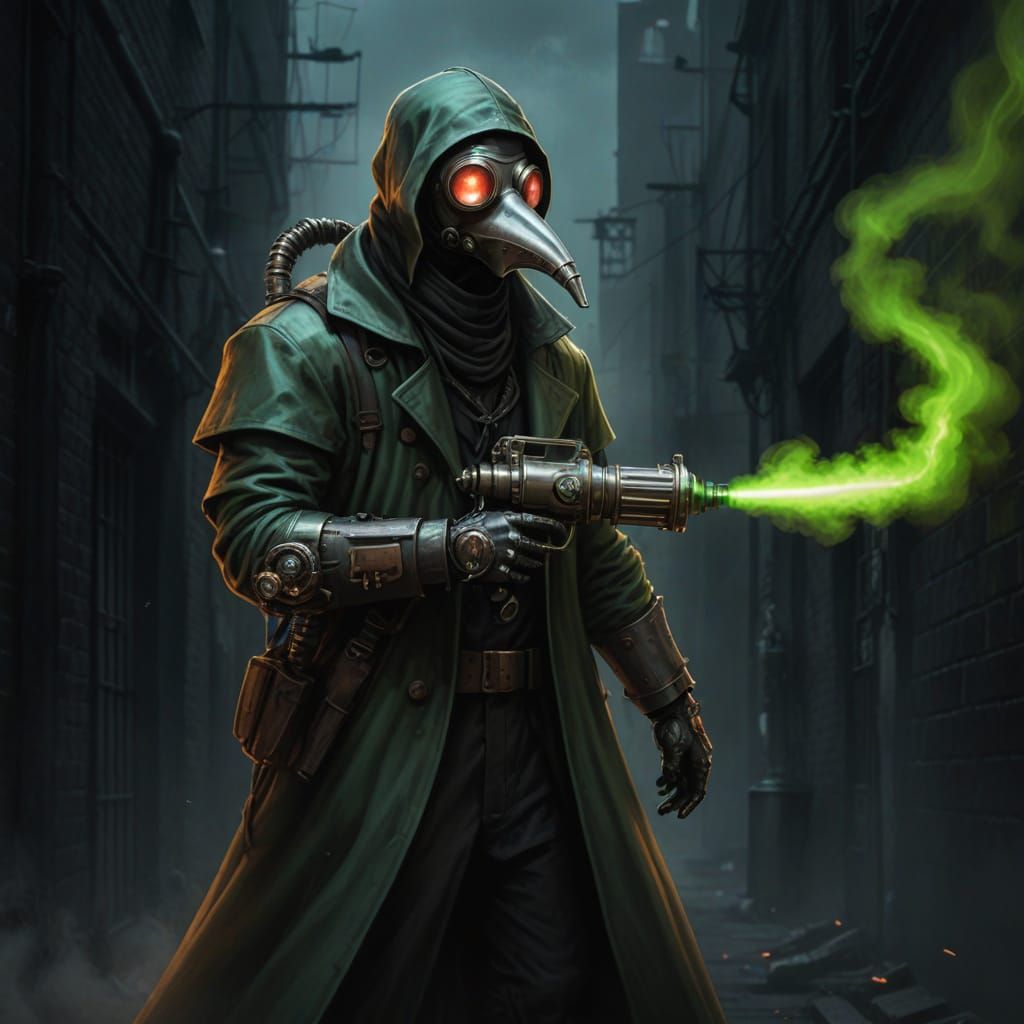 The Biopunk Plague Doctor  by @forge4ward