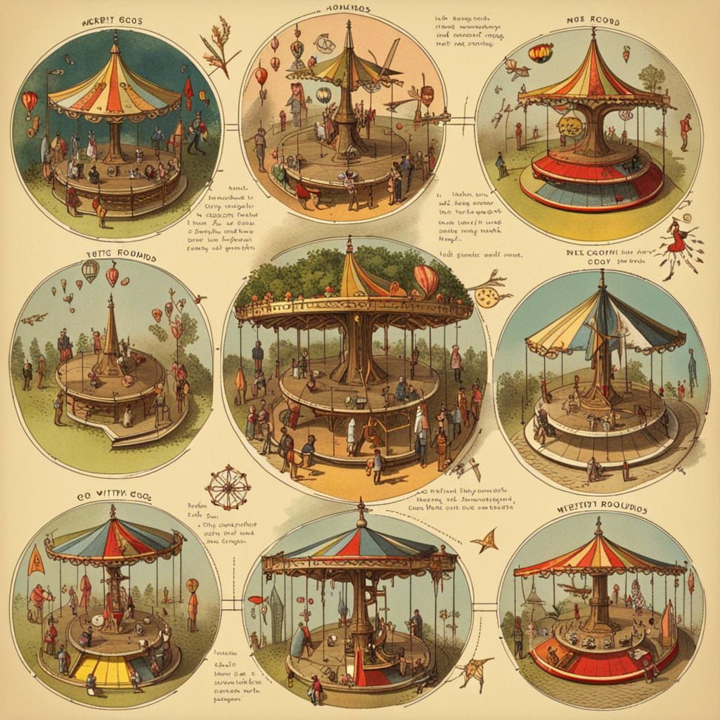 DIFFERENT TYPES OF MERRY-GO-ROUNDS   by @Renae 