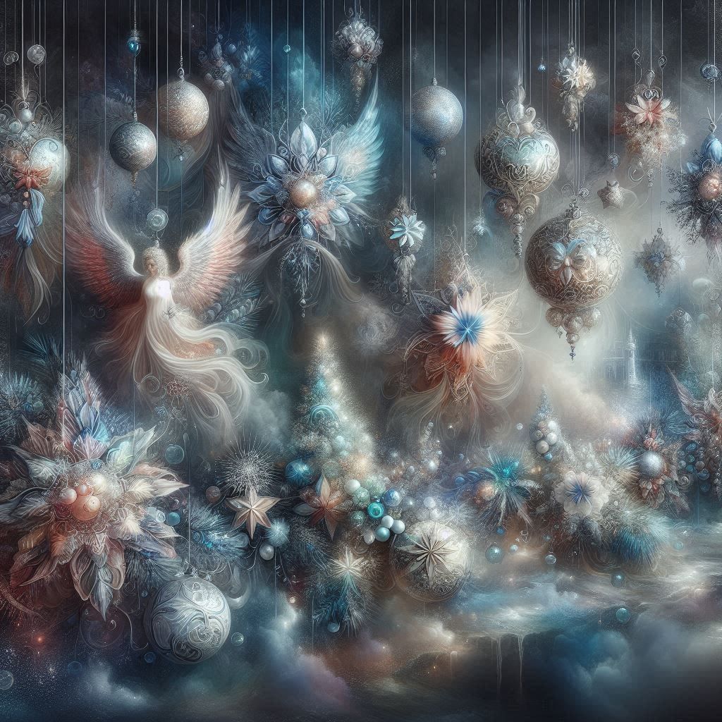 Christmas Ornaments-Blue Ethereal