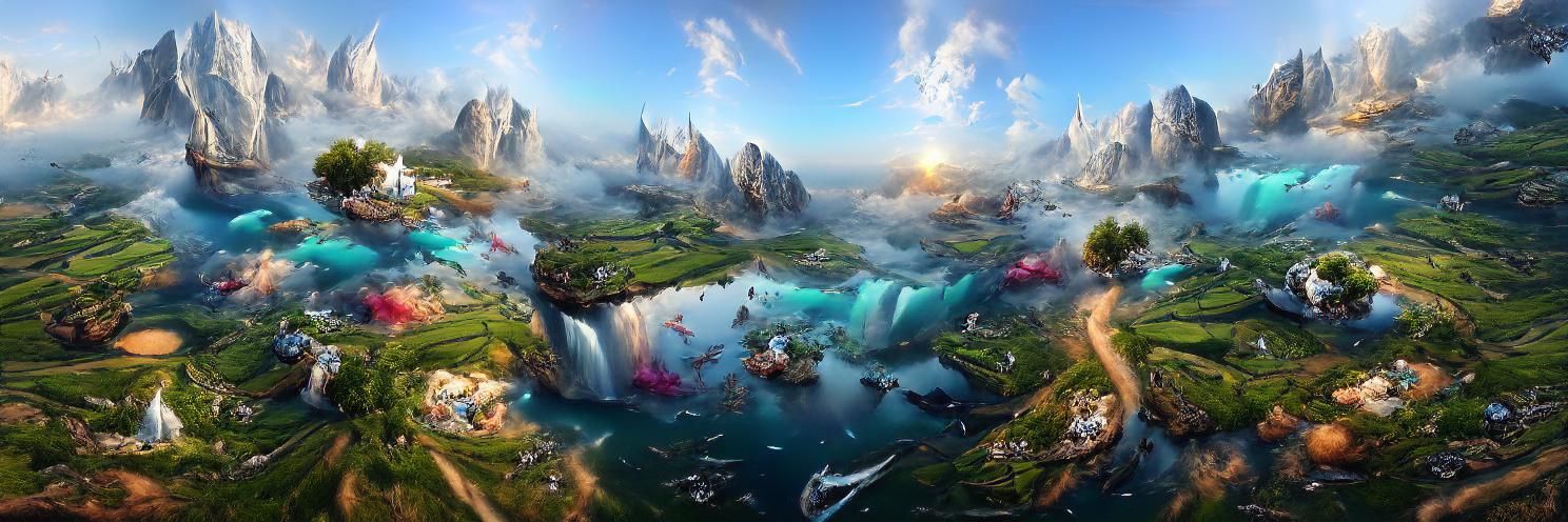 Fantasy worlds, high resolution