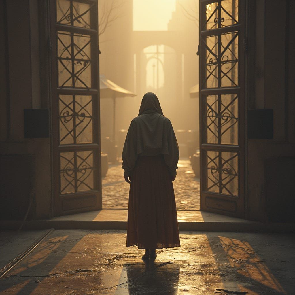 Exhausted Mother Surrounded by Chaos in Cartoon Style