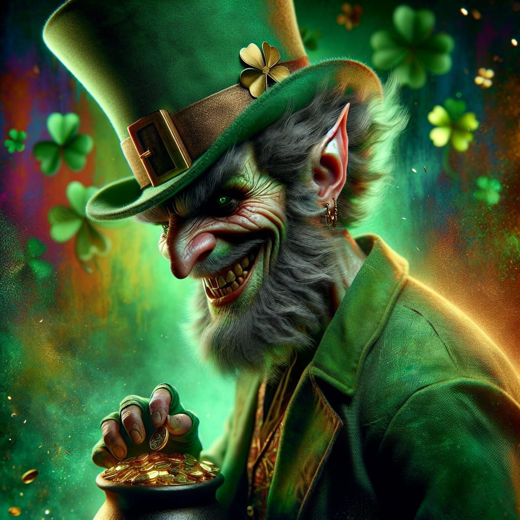 An Evil Leprechaun - AI Generated Artwork - NightCafe Creator