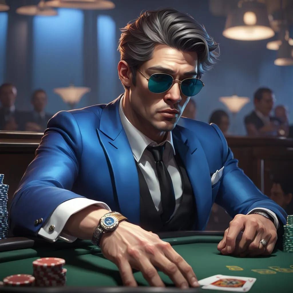 Korean Italian playing poker