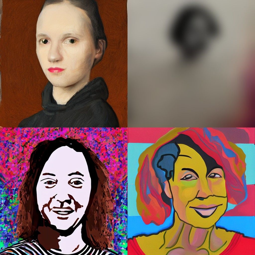 A portrait in the style of Interactive Art
