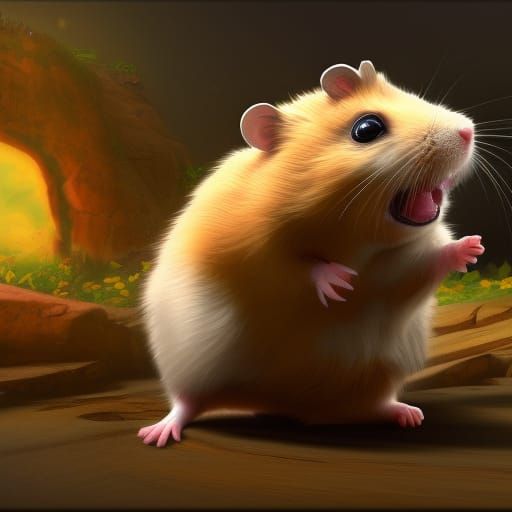 Cute Happy Hamster
