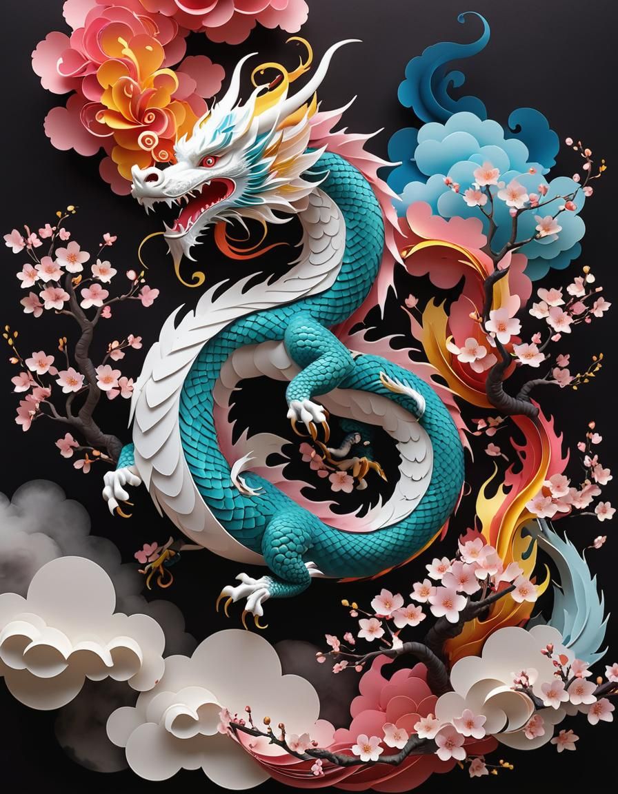 Kirigami Dragon