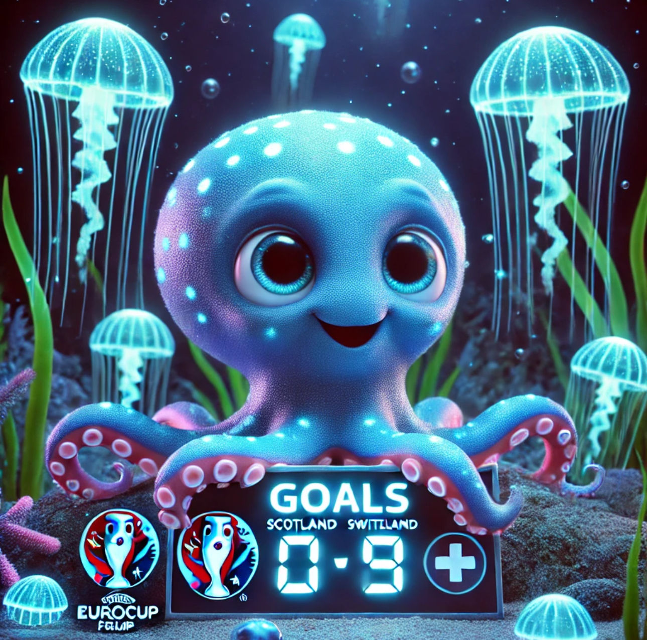 Octopus predicting tonight’s match EK