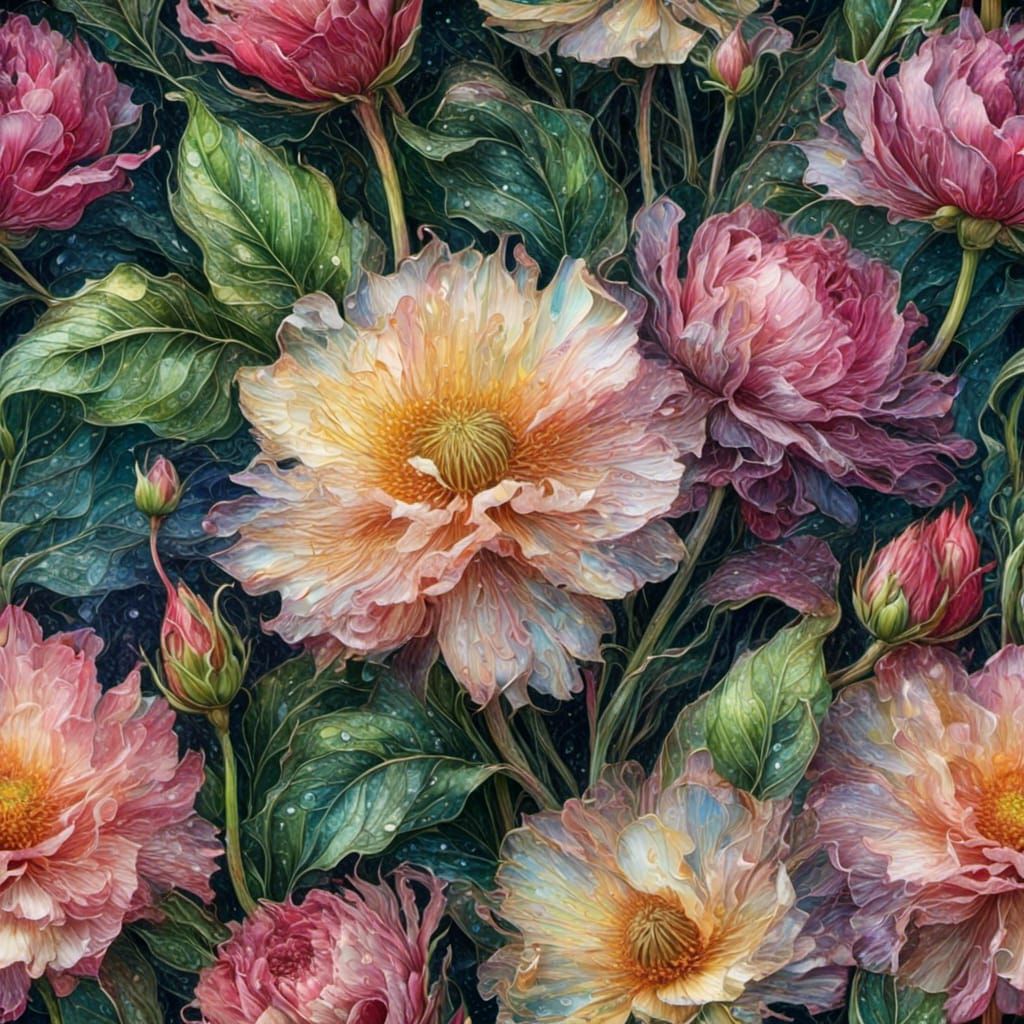 Beautiful Flower with Leaves on Stem