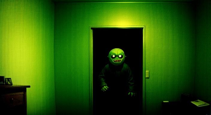 Lurking monster in my room, authentic, super8, anxious