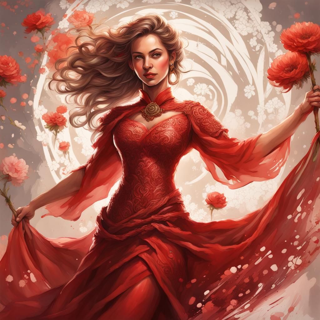 Warrior in Red