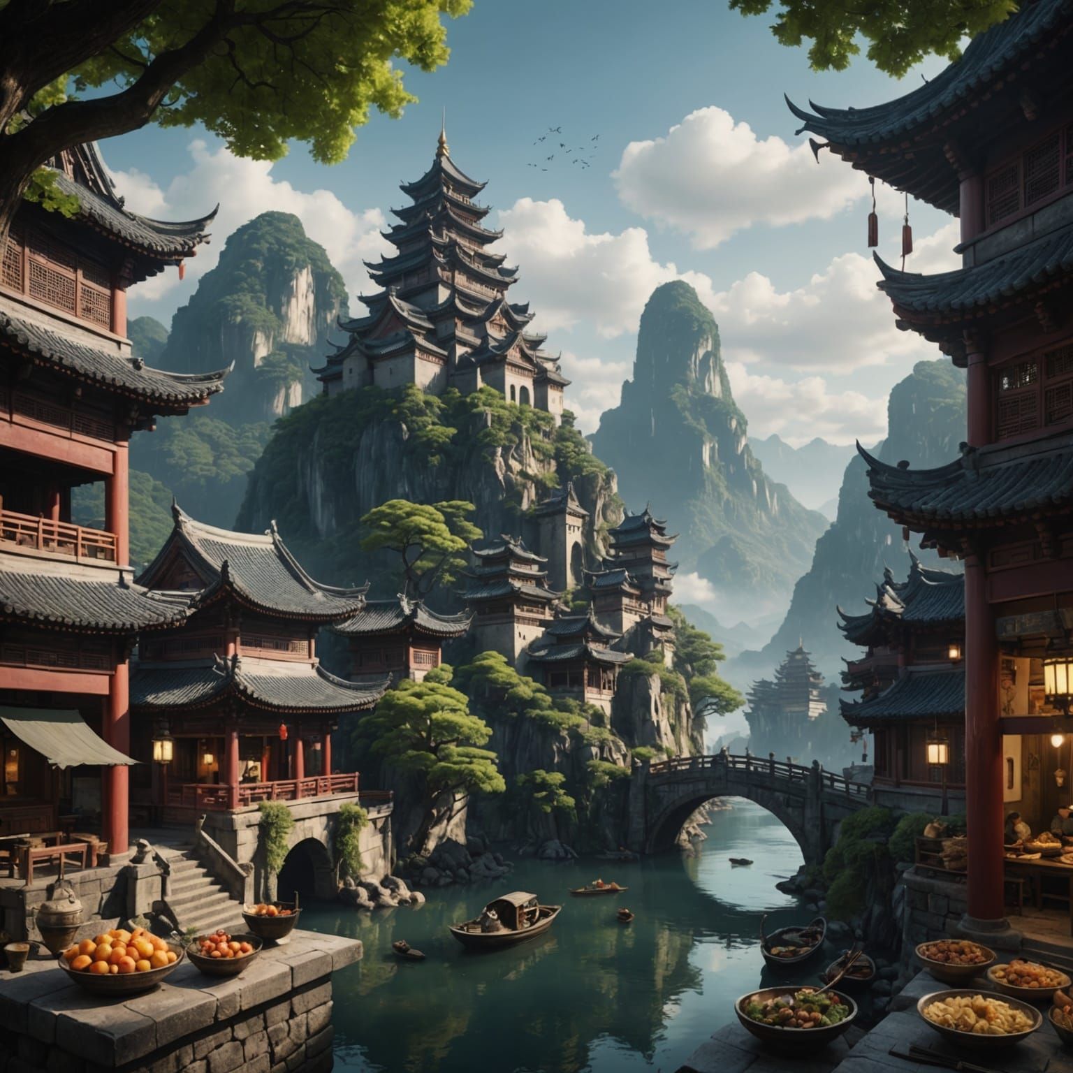 Indigenous Tribe Cuisine Exploration in Detailed Matte Paint...