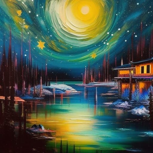 Starry night   by @Mohamad El Dalli