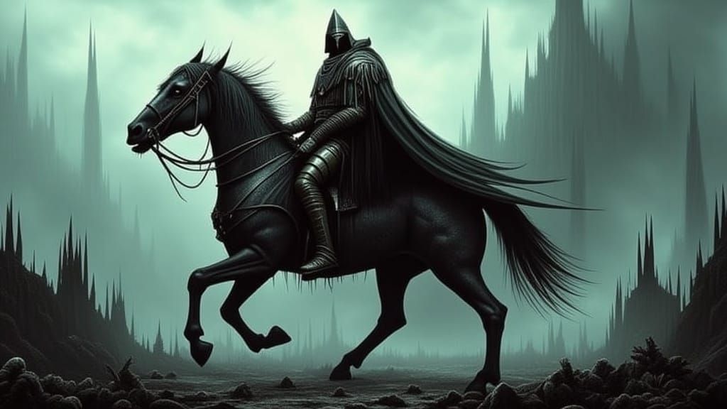  <lora:FantaScapes Flux:1.0>horse warrior