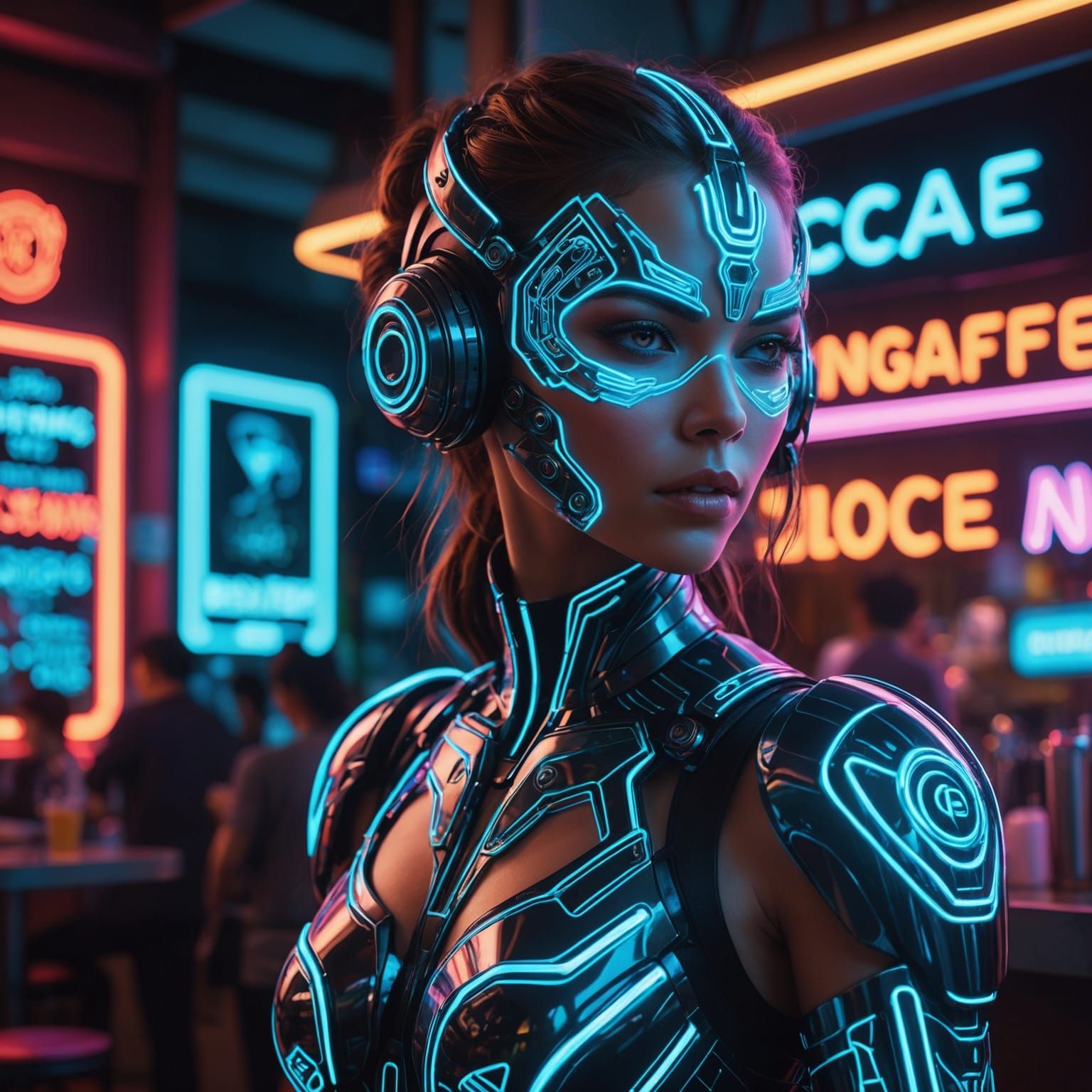 Living in a Neon Dream  by @Shywolf