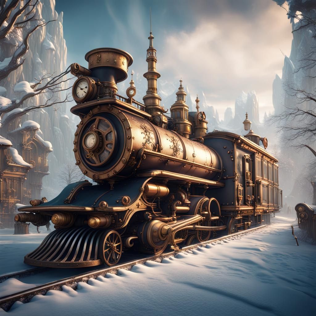 Steampunk winter wonderland  by @R A Y
