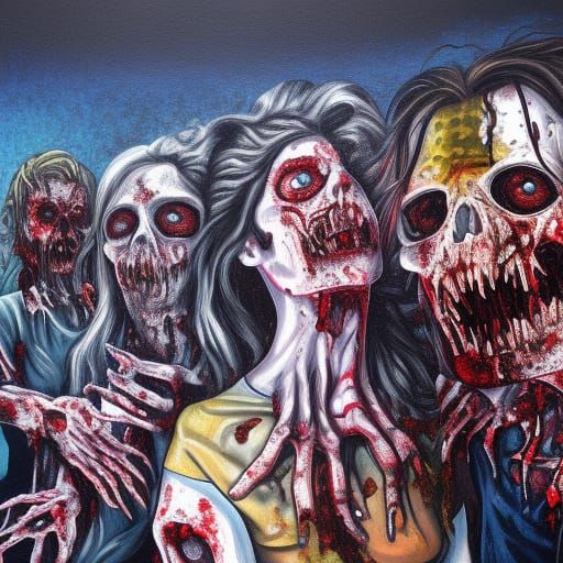 zombie apocalypse
detailed painting by a painter not born ye...