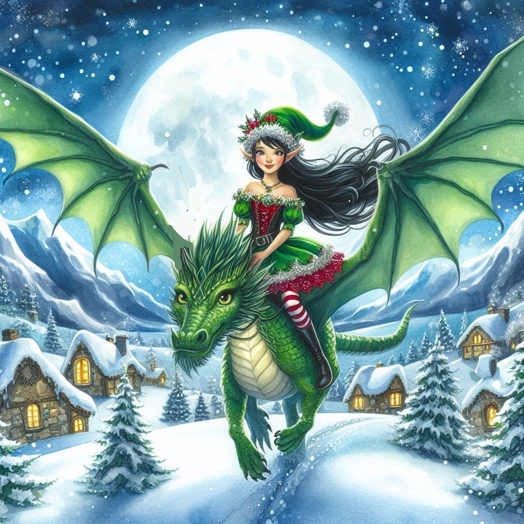 "Christmas Eve, An Elf, and a Dragon" A tale yet to be told.