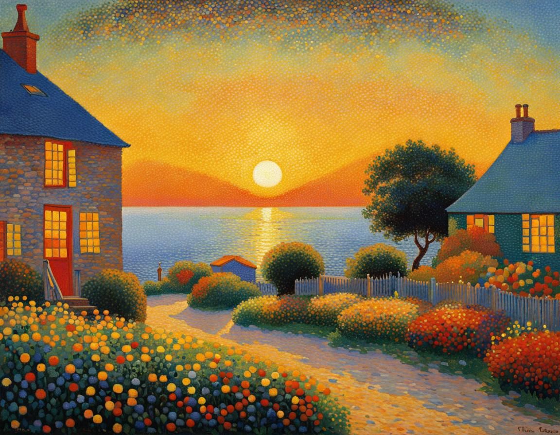 sunrise by a quirky seaside cottage  by @Amy 