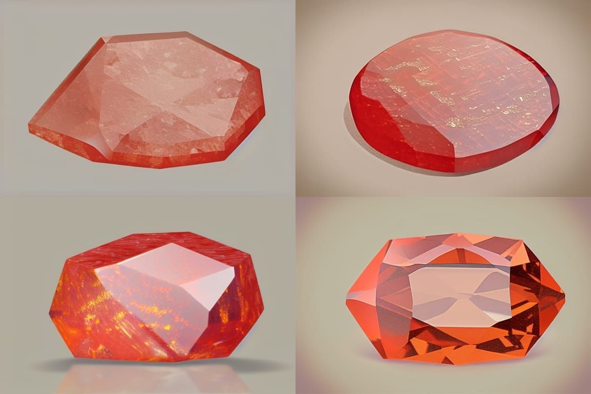 Hyperrealistic Red Gemstone