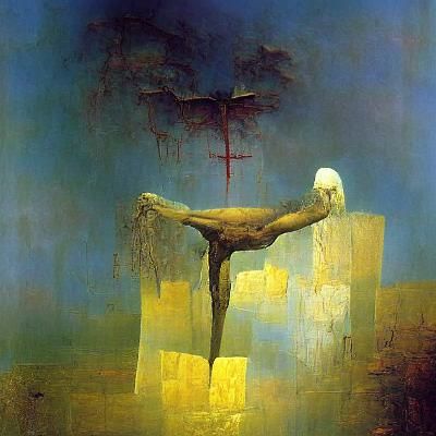 crucified angel Zdzisław Beksiński