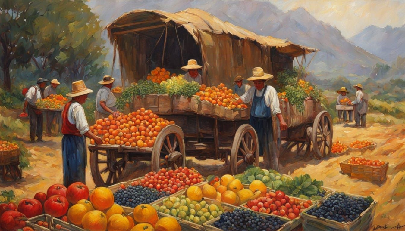 gran toldo campesino con muchos puestos de venta de frutas y verduras con mil hermosos ...  by @Jairo Uribe 