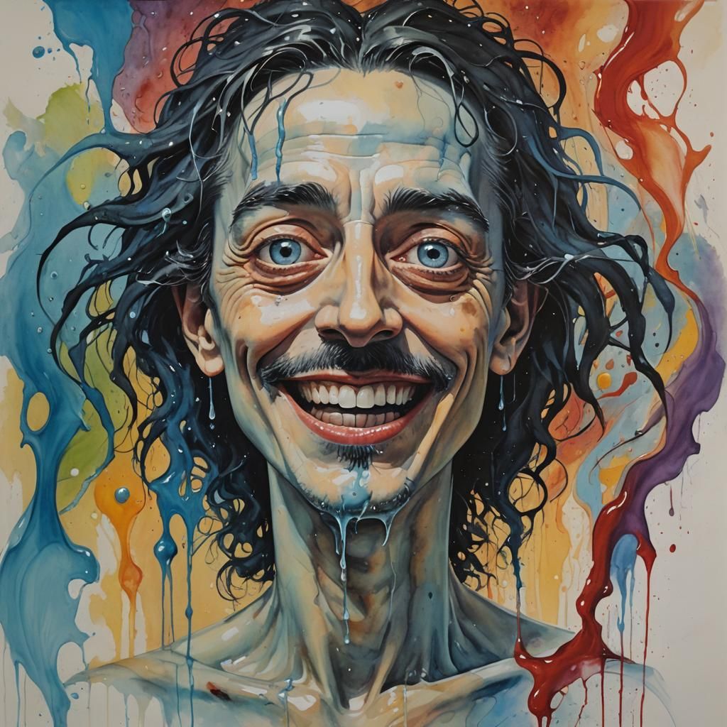 Deep Emotional portrait that shows Happy smiling joyful exub...
