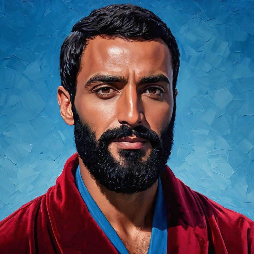 Serious handsome man