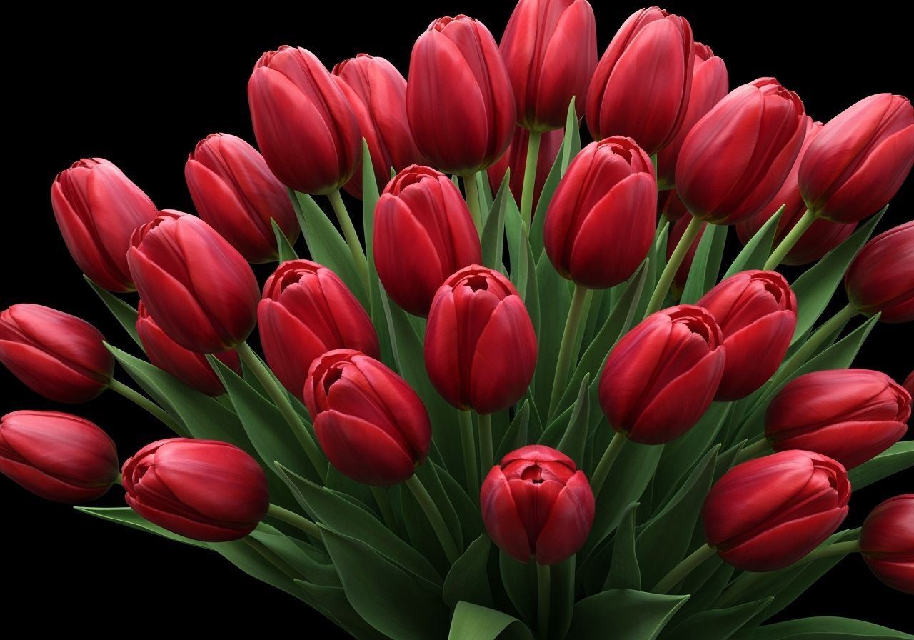dark red tulips