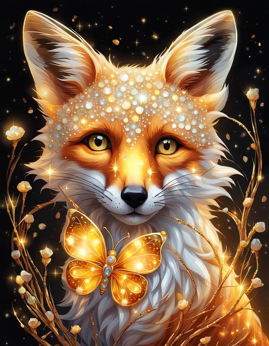 Golden fox!   by @Hit moments