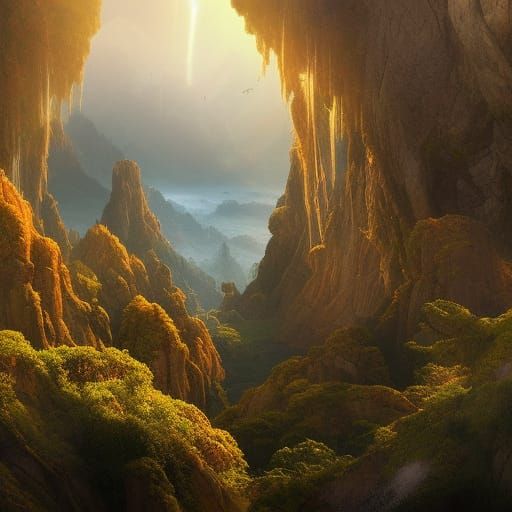 Mountainous cavern