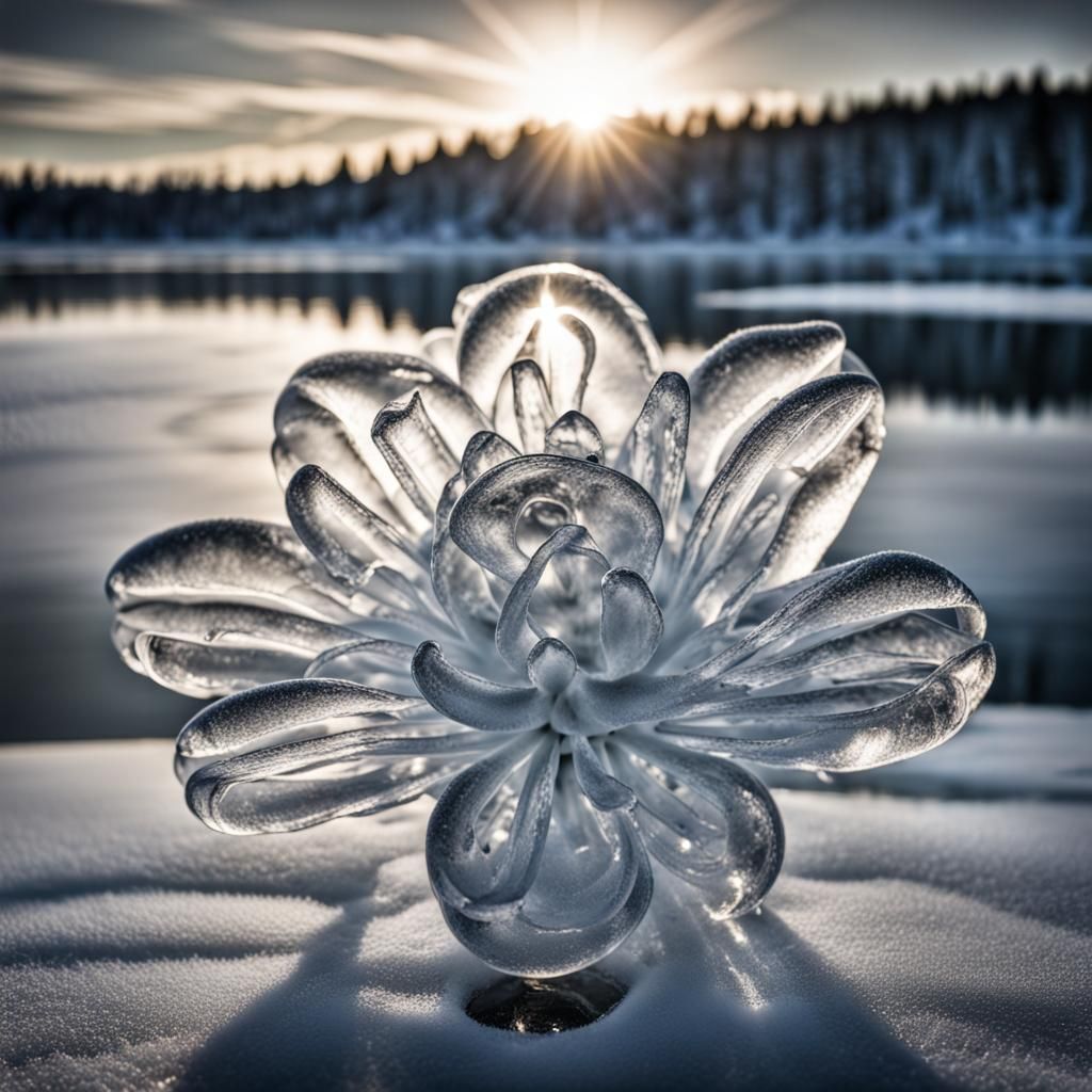 Frozen Flower  by @Phantastica