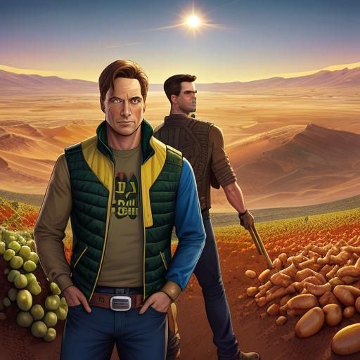 On The mars is growing corn, potatoes, wine, beans.