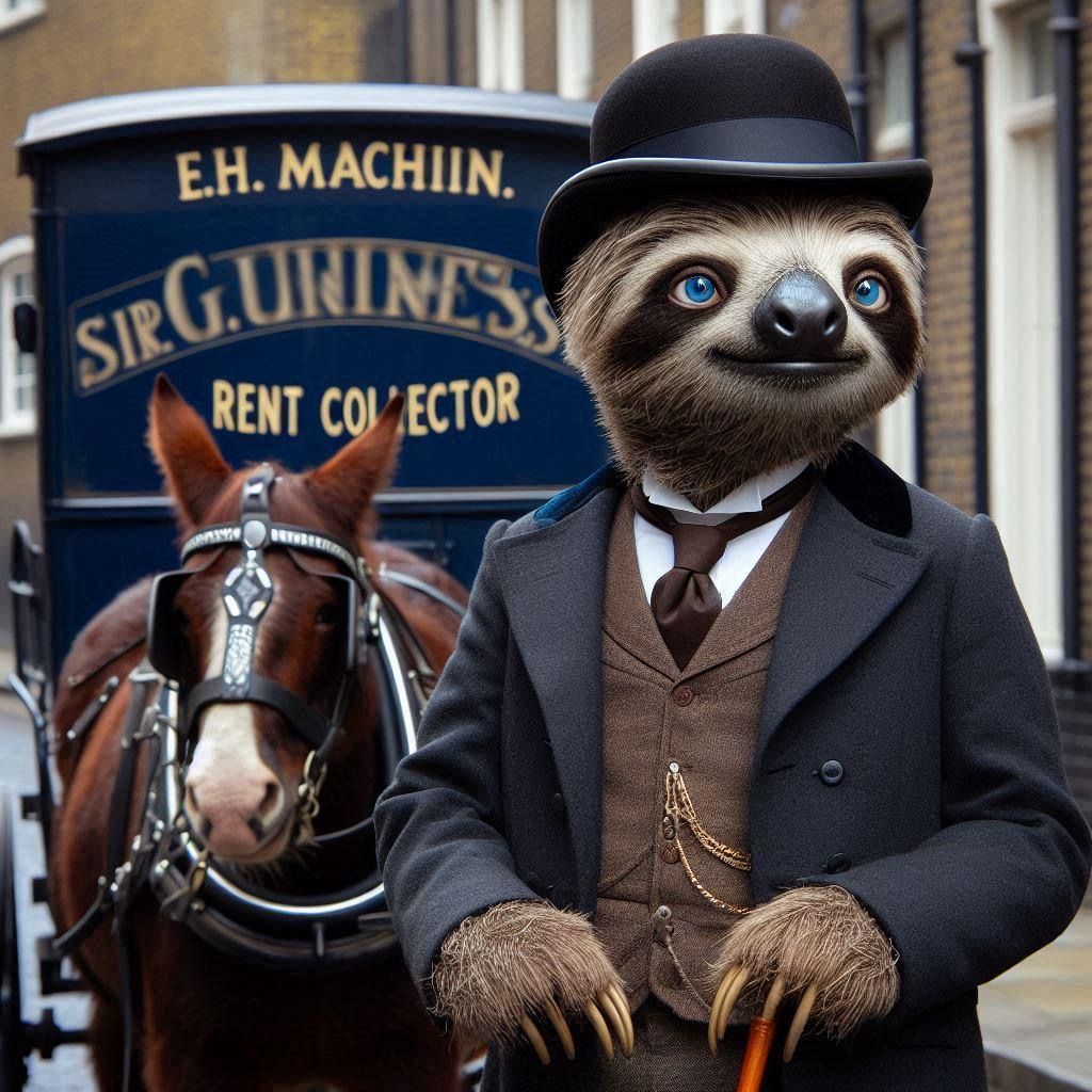 Sir Slothec Guinness as E.H. Machin, in “The Card”